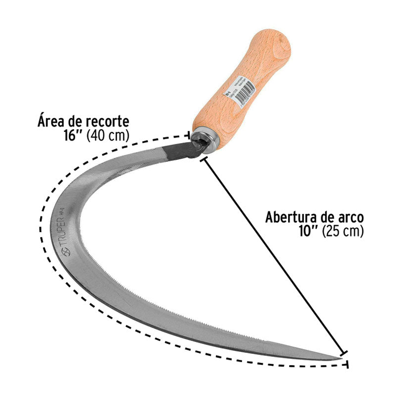 Hoz Dentada # 0, 16", Truper