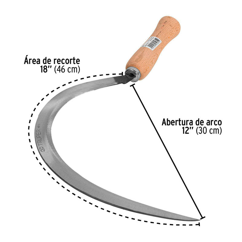 Hoz Dentada # 1, 18", Truper