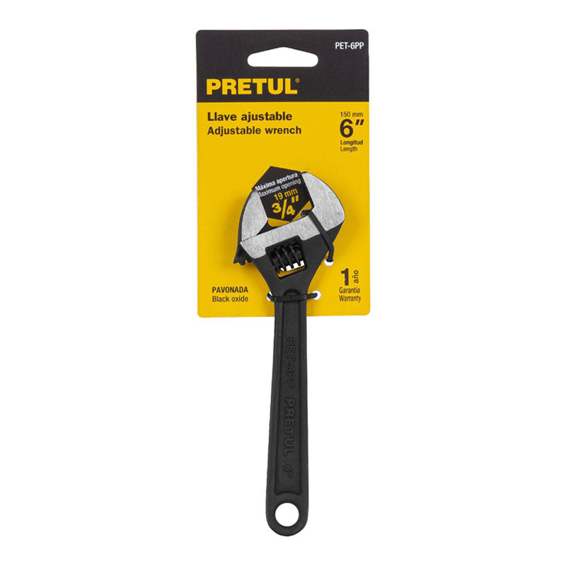 Llave Ajustable (Perico) 6" Pavonada, Pretul