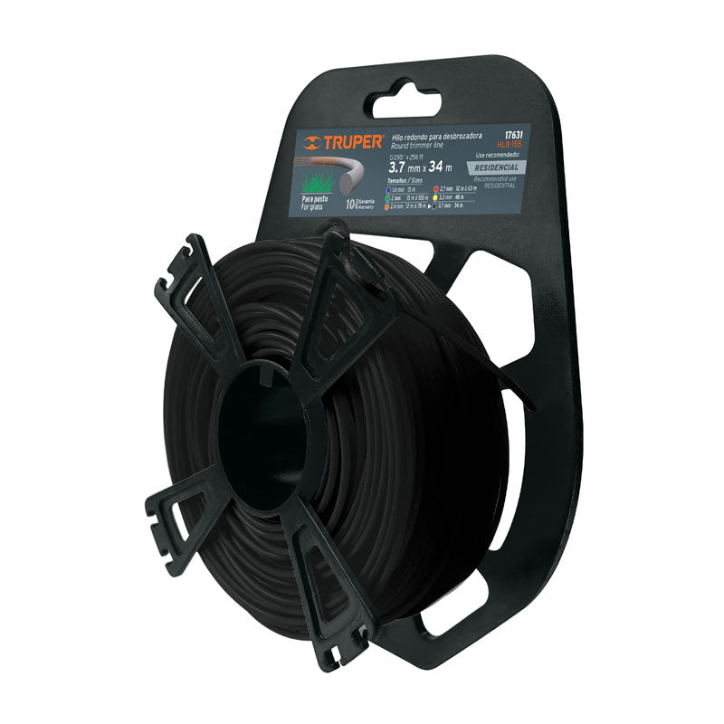 Rollo De Hilo Para Desbrozadora, 3.7 Mm X 34 M, Truper