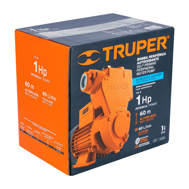 Bomba Periférica Autocebante 1 Hp, Truper