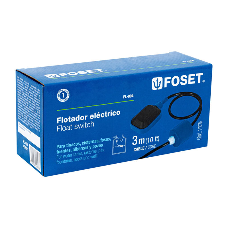 Flotador Eléctrico Con Cable De 3 M, Foset
