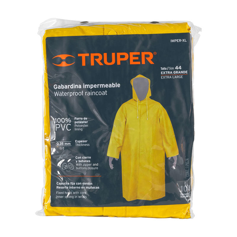 Gabardina Impermeable Doble Capa, Talla Xg, Truper