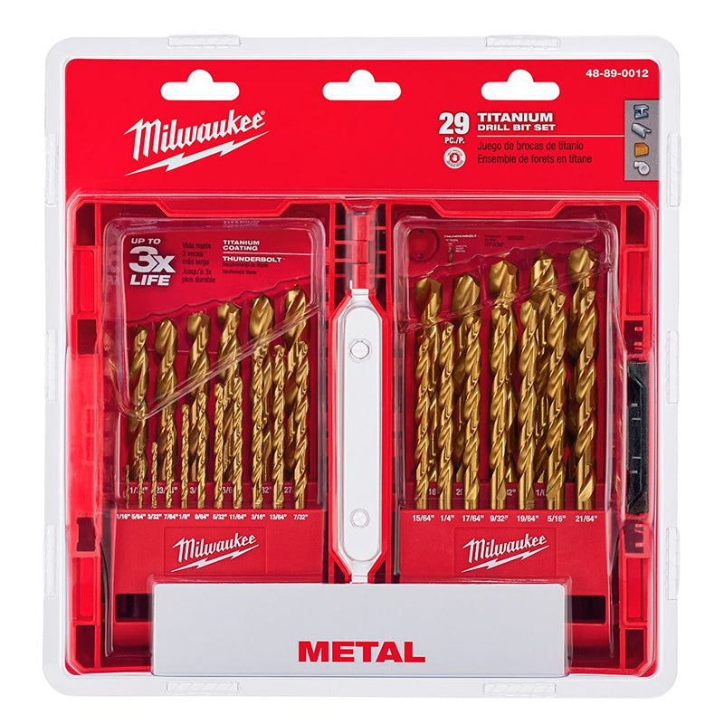 Juego De 29 Brocas De Titanio 48 89 0012 Milwaukee