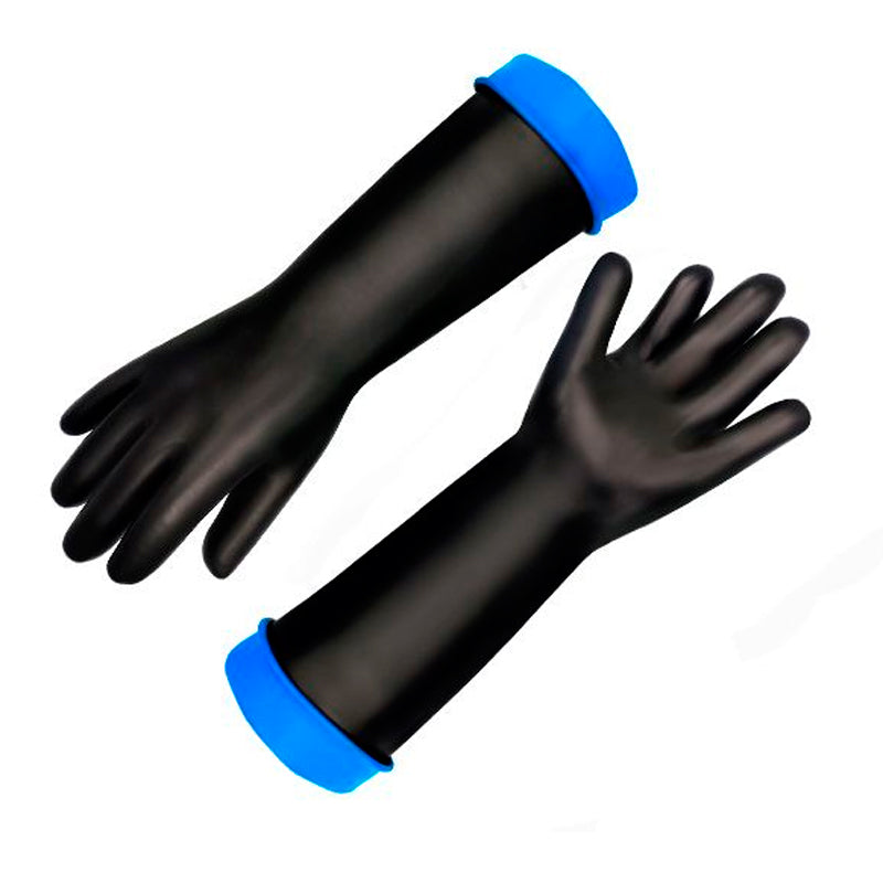 Guante Hule Industrial Negro N. 8 De 300 Mm Limpex
