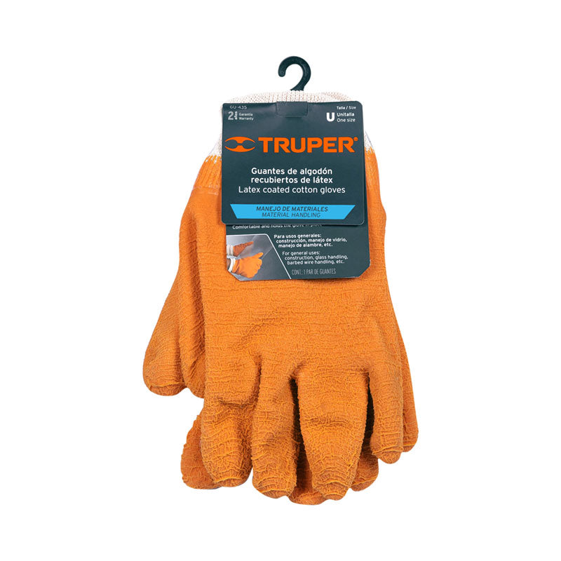 Guantes De Algodón Recubrimiento De Latex, Unitalla, Truper