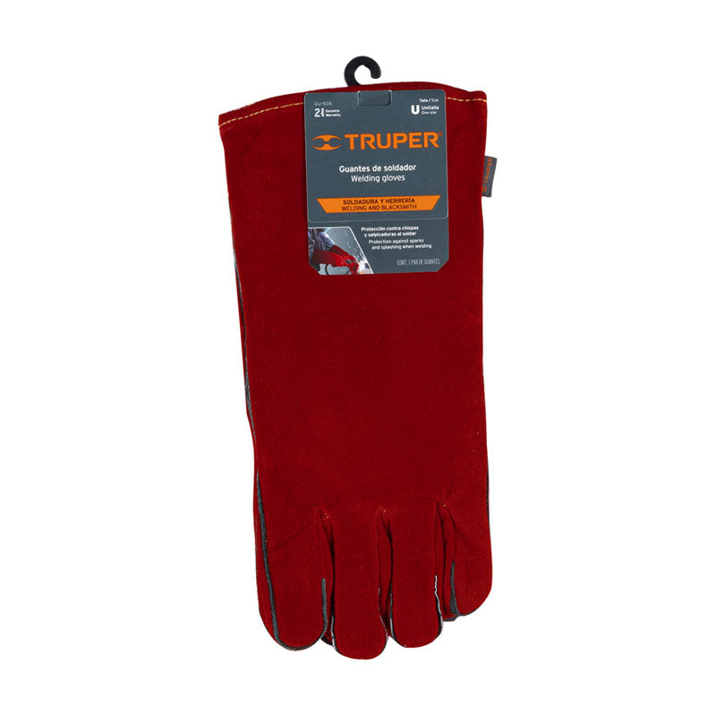 Guantes Rojos Para Soldador, Truper