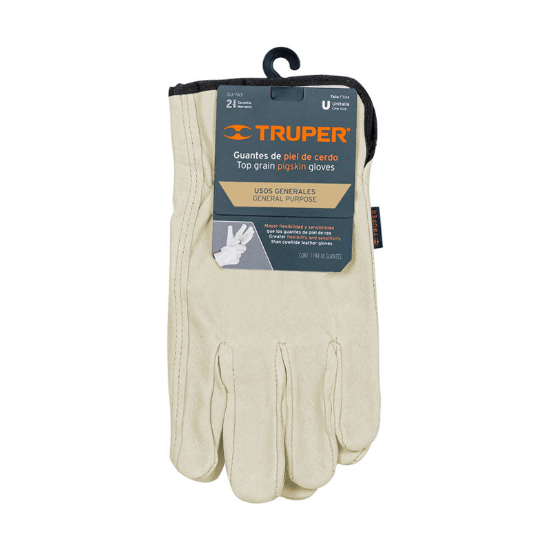 Guantes De Piel De Cerdo, Tipo Operador, Truper