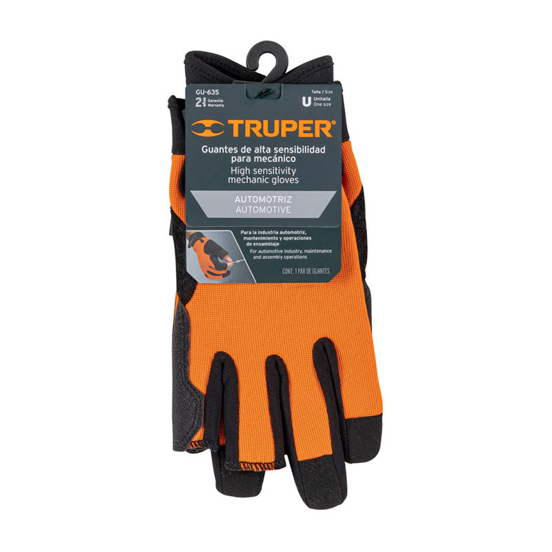 Guantes Para Mecánico, Alta Sensibilidad, Truper