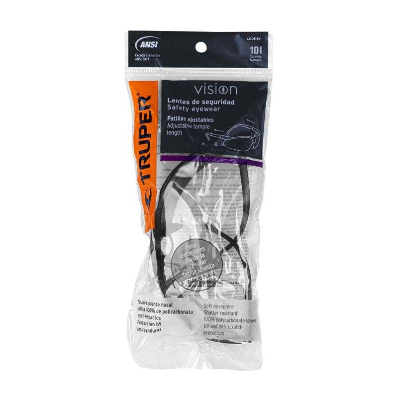 Lentes De Seguridad Espejo Plata, Truper Vision