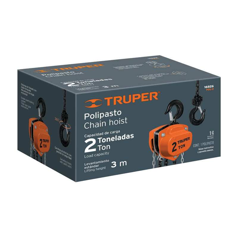 Polipasto De Cadena De 2 Ton, Truper