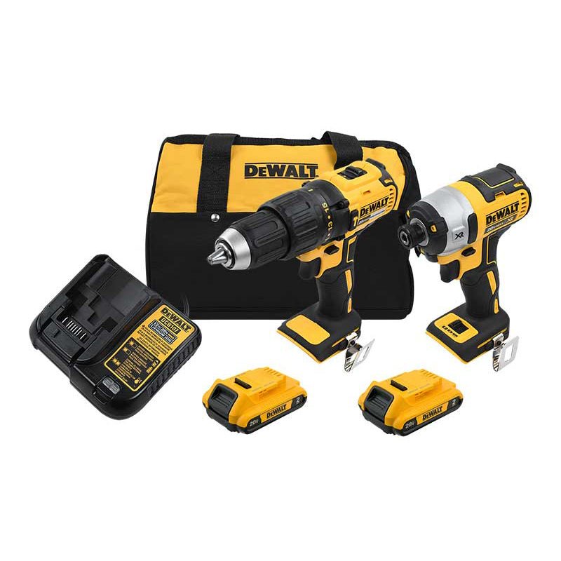 Kit De Taladro Percutor Atornillador Inalámbrico De 1/2" Y Atornillador De Impacto 1/4" De 20V Max - Tool Ferreterías / Ferretodo - Herramientas y material de construcción.