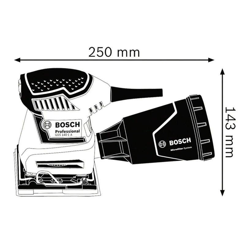 06012a21g0 lijadora orbital 180w bosch gss 140 - 1a - Tool Ferreterías / Ferretodo - Herramientas y material de construcción.