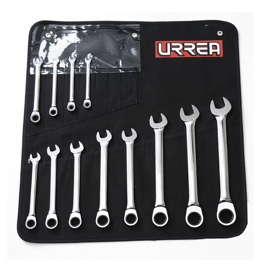 Juego de 12 llaves combinadas matraca en pulgadas, 1201CM Urrea