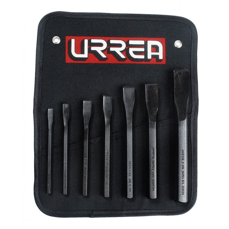 Juego de 7 cinceles de 1/4? a 3/4?, 86B Urrea