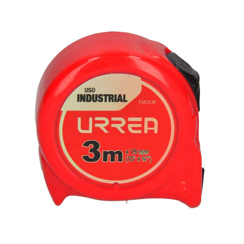 Flexómetro con carcasa de plástico de 3 m x 19 mm, 1583LH Urrea