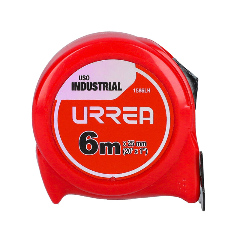 Flexómetro con carcasa de plástico de 6 m x 25 mm, 1586LH Urrea