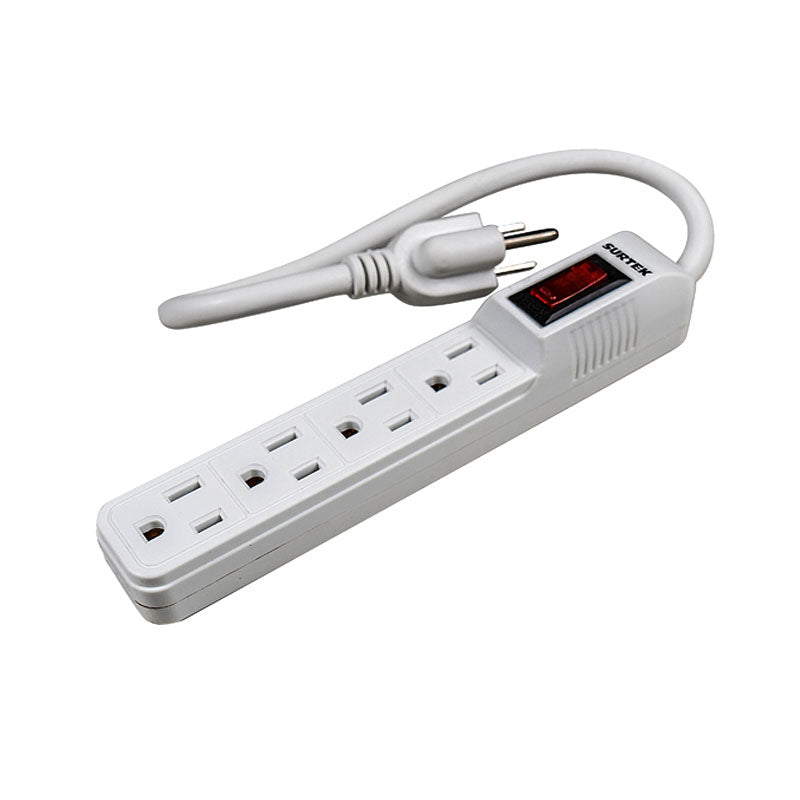 Multicontacto 4 entradas, cable de 30 cm, 136200 Surtek