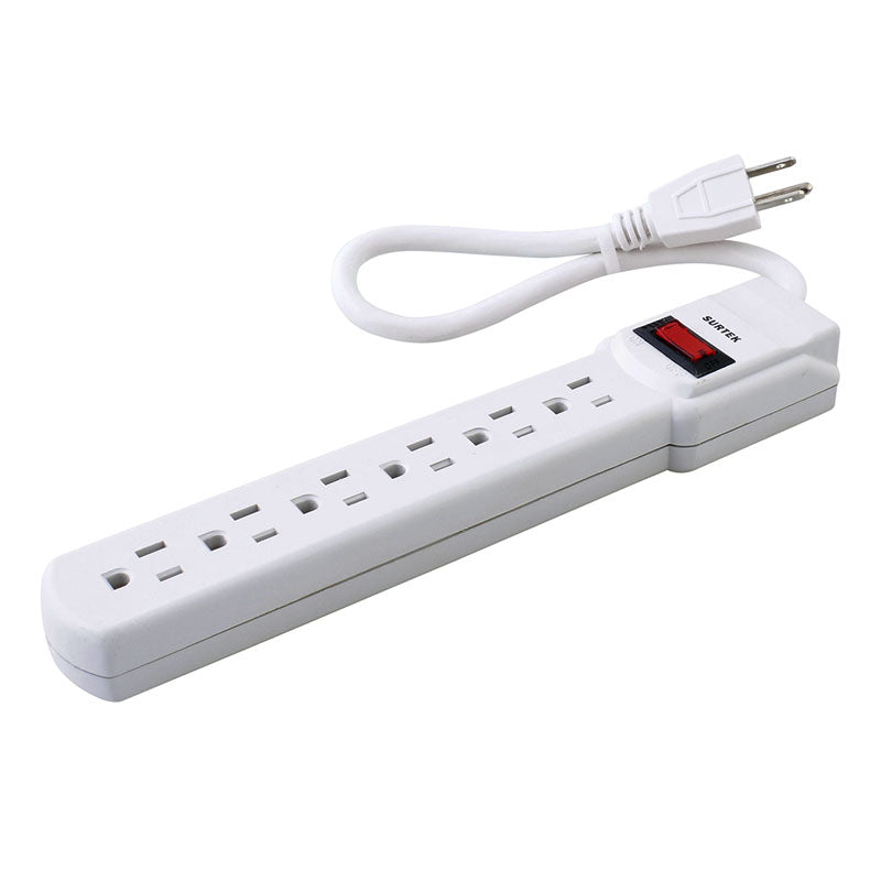 Multicontacto 6 entradas, cable de 30 cm, 136201 Surtek