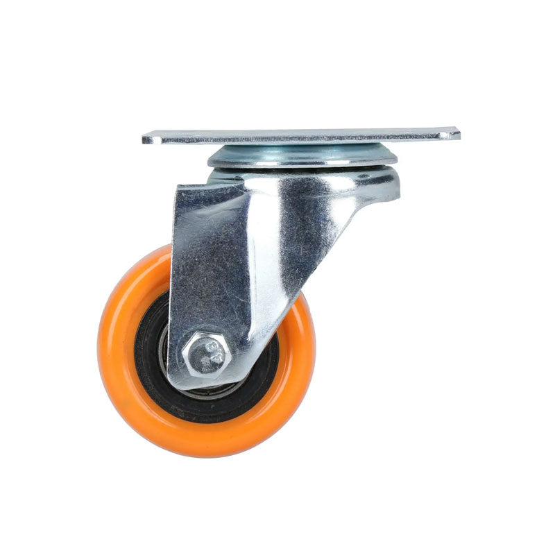 Rv5g rueda poliuretano naranja 2" x 1" giratoria