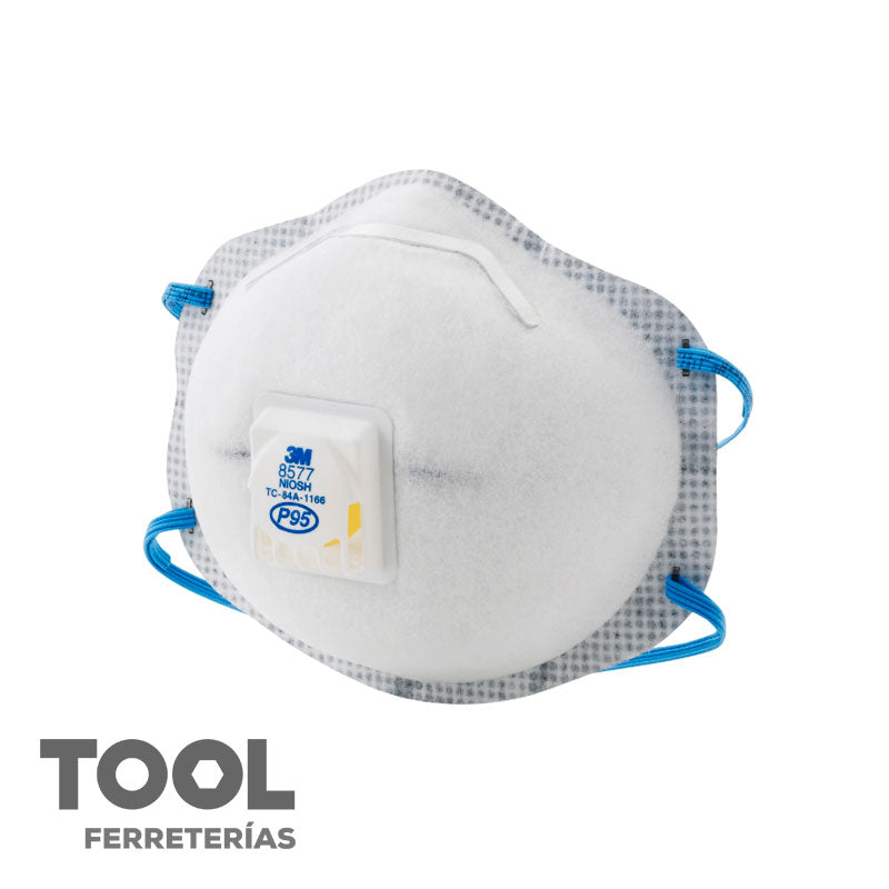 Respirador para partículas P95 con válvula, 10 piezas, 3M, 8577