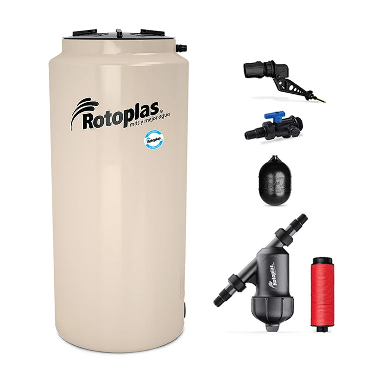 Tinaco vertical de 500 lts con 4 accesorios, 500510 Rotoplas