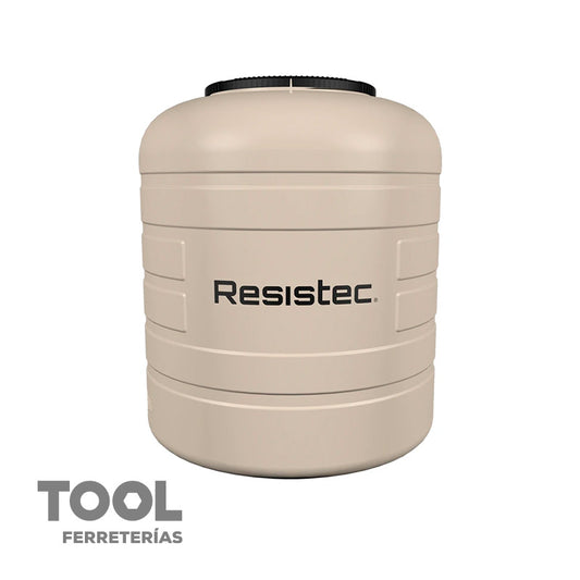 Tinaco de 800 L, color beige resistec, ROTOPLAS, 500498
