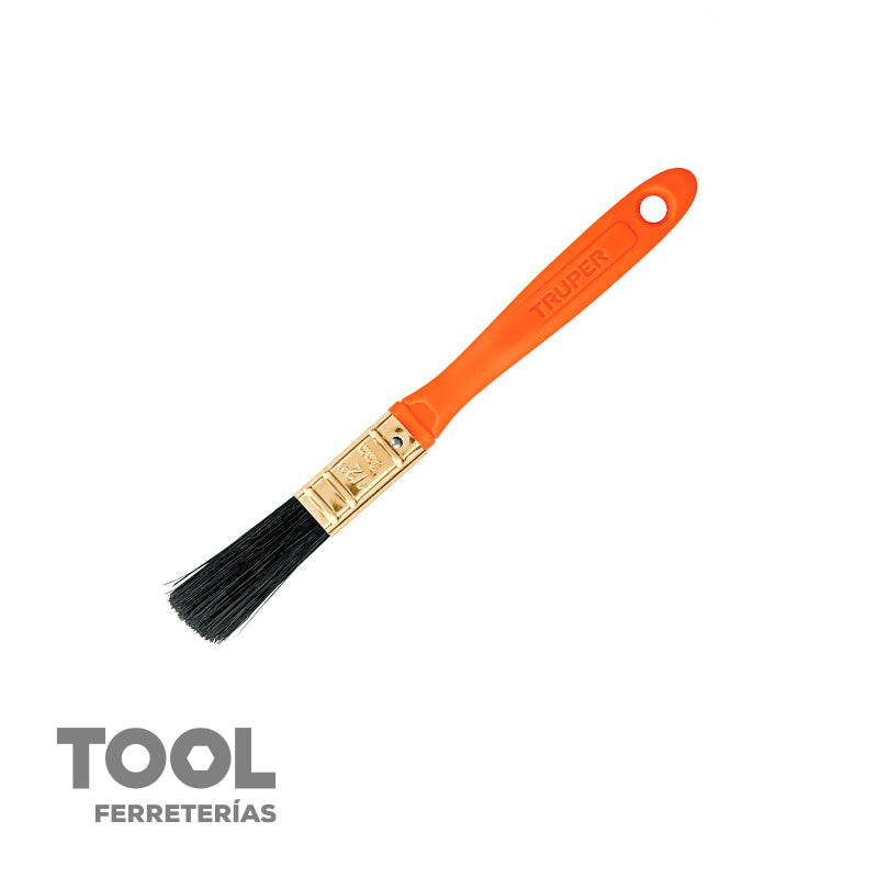 Brocha profesional con mango de plástico de ½”, TRUPER, BTR-1/2, 14480