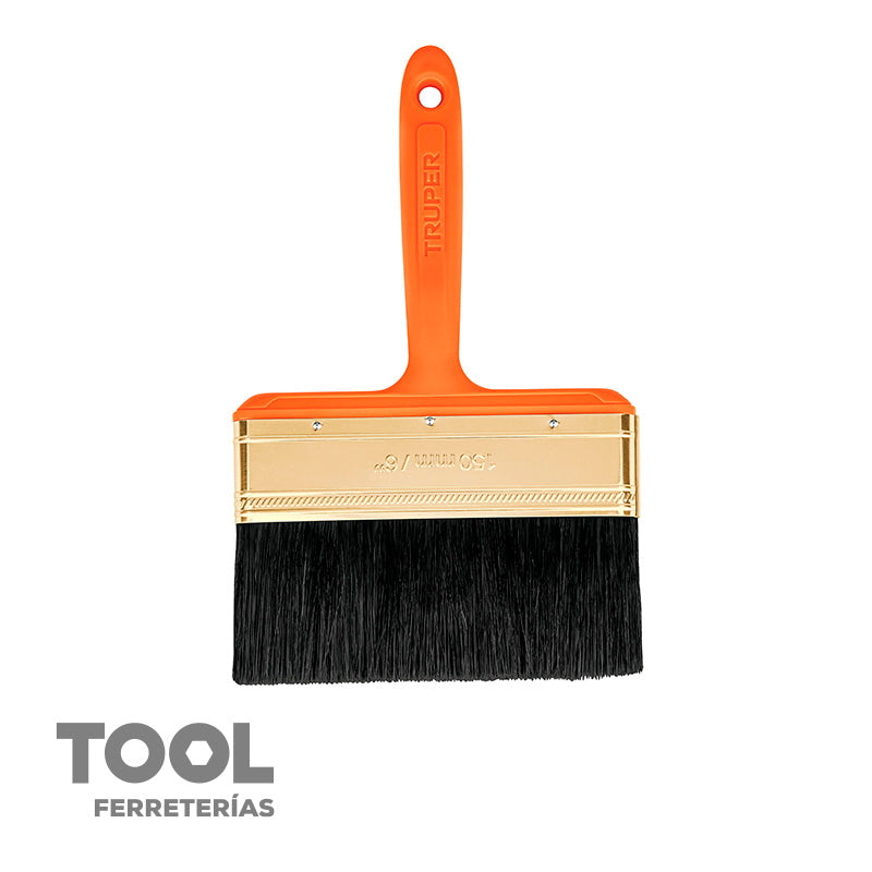 Brocha profesional de 6” con mango de plástico, TRUPER, BTR-6, 14488