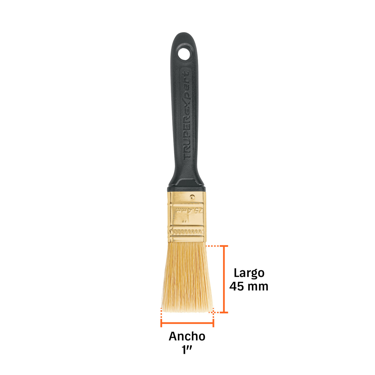 Brocha profesional de 1” con mango de plástico, TRUPER EXPERT, BRT-1X, 17860