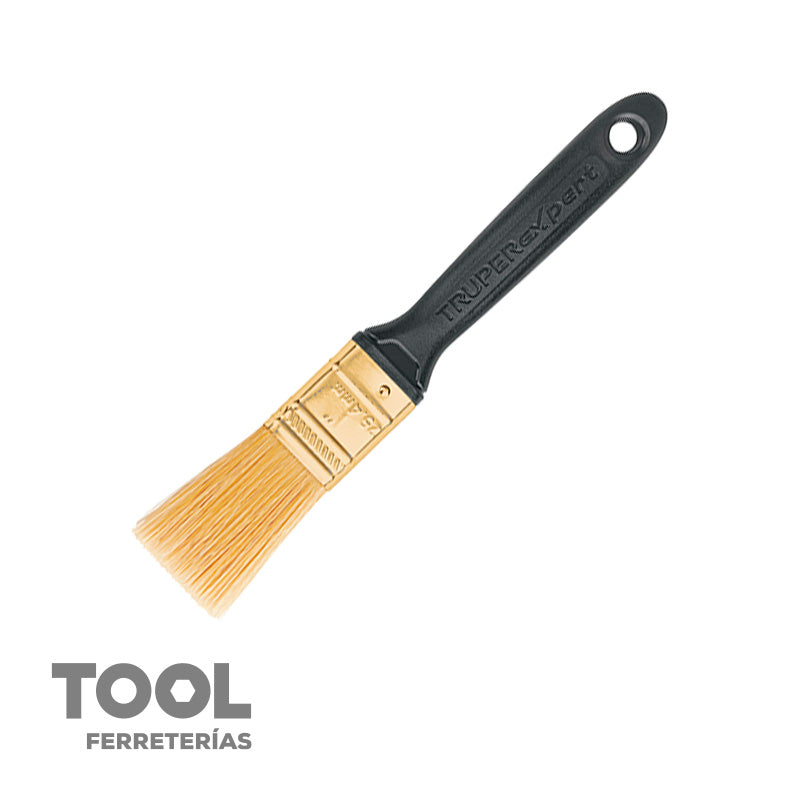 Brocha profesional de 1” con mango de plástico, TRUPER EXPERT, BRT-1X, 17860