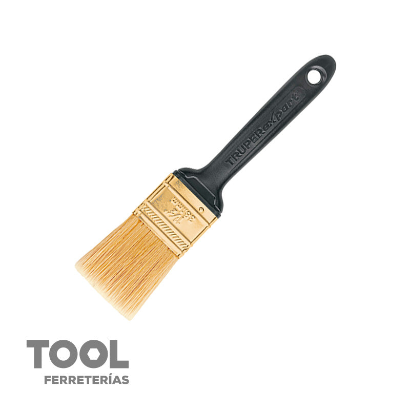 Brocha profesional de 1.1/2” con mango de plástico, BRT-1-1/2X, TRUPER EXPERT, 17861