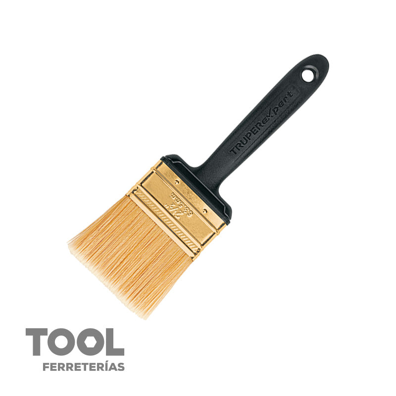 Brocha profesional de 2.1/2” con mango de plástico, TRUPER EXPERT, BRT-2-1/2X, 17863