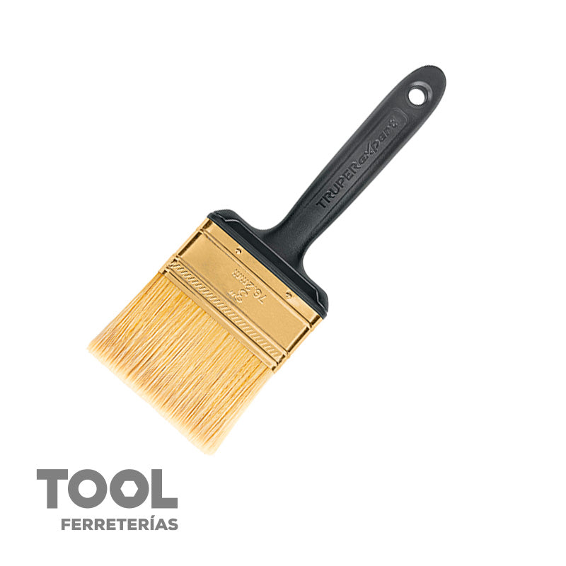 Brocha profesional de 3” con mango de plástico, TRUPER EXPERT, BRT-3X, 17864