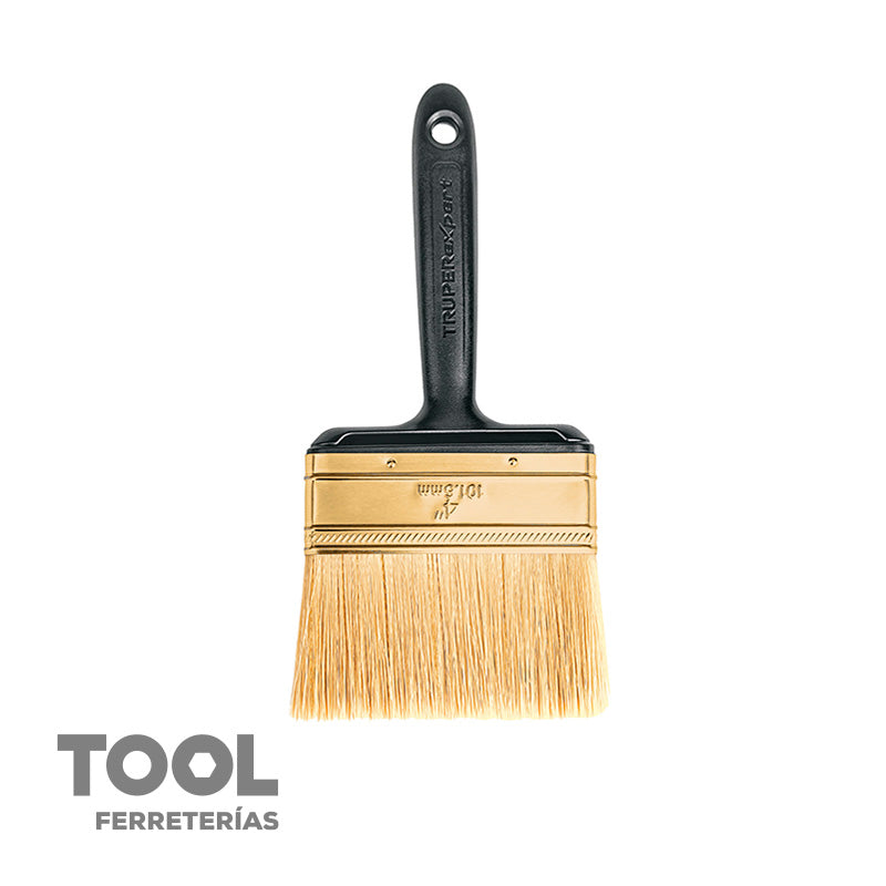 Brocha profesional de 4” con mango de plástico, TRUPER EXPERT, BRT-4X, 17865