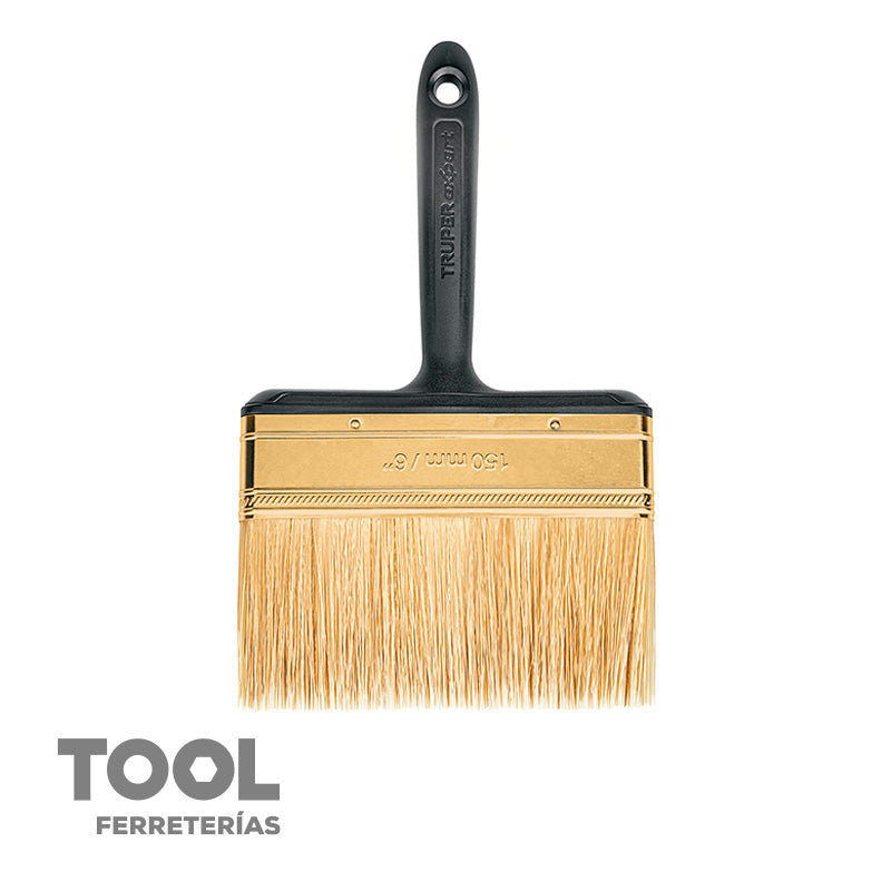 Brocha profesional de 6” con mango de plástico, TRUPER EXPERT, BRT-6X,17867