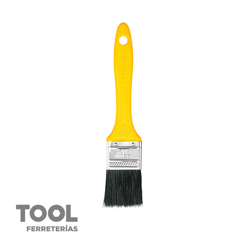 Brocha de uso general de 1.1/2” con mango de plástico, PRETUL, 21525