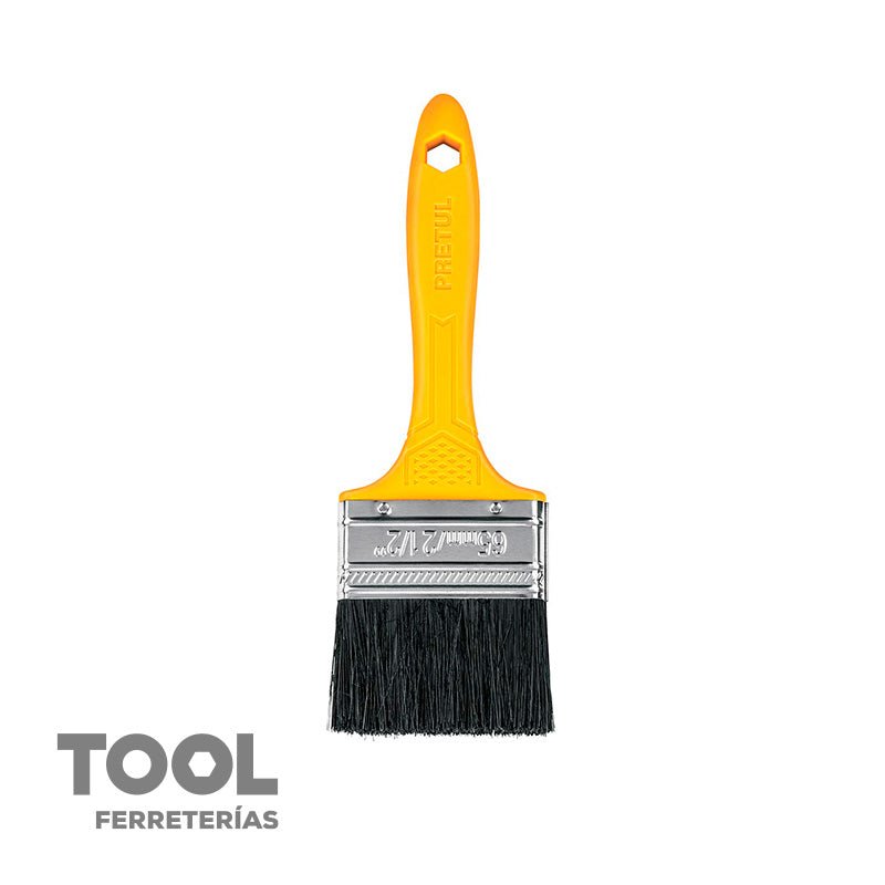 Brocha de uso general de 2.1/2” con mango de plástico, PRETUL, 21527