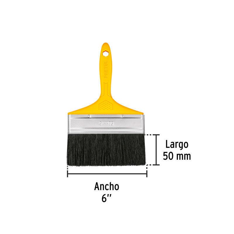 Brocha de uso general de 6” con mango de plástico, PRETUL, BRP-6, 21531