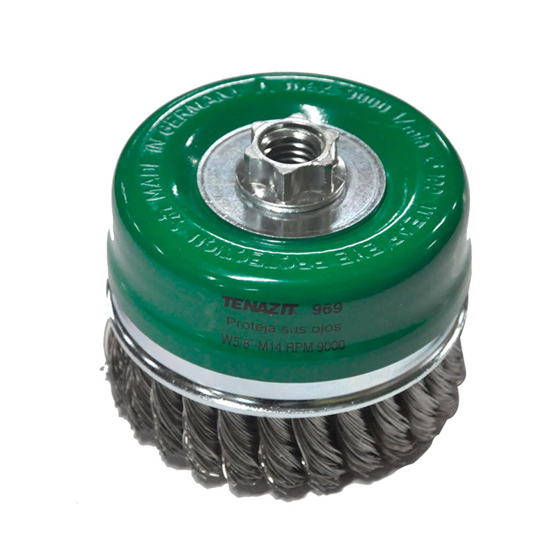 969 Carda Copa Trenzada Acero Inox. 4"  Tenazit