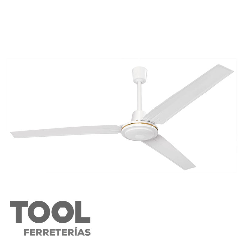 Ventilador de techo para interior de 56", blanco, VOLTECK, 46560, VENT-56