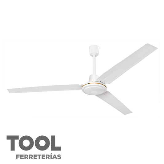 Ventilador de techo para interior de 56", blanco, VOLTECK, 46560, VENT-56