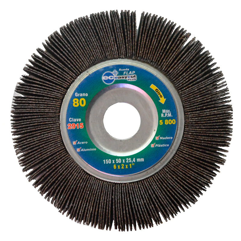 2915 Rueda Flap 6" X 2" X 1" G80 Austromex