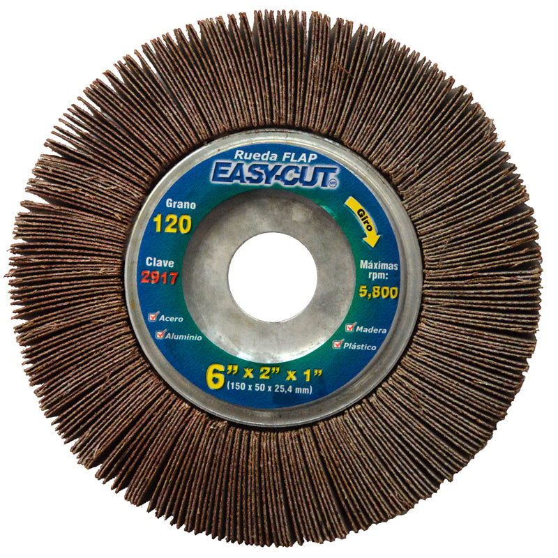 2917 Rueda Flap 6" X 2" X 1" G120 Austromex