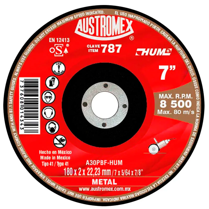 Disco Plano Metal 7" Austromex 787