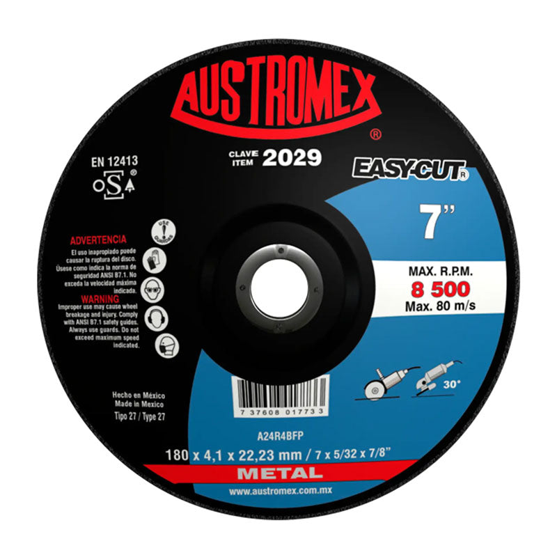 2029 Disco Metal C/Cazuela 7" X 5/32"X 7/8" Austro
