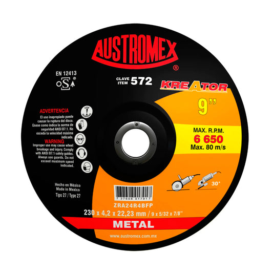 Disco Metal Con Cazuela 9"X5/32” Austromex 572