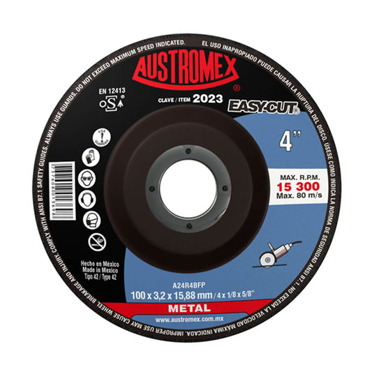 2023 Disco 4" Corte Metal Easy Cut Austromex