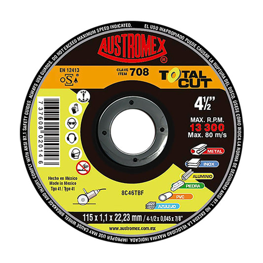 708 Disco Multicortes 4.1/2" X 1.1 Mm Austromex