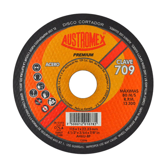 709 Disco Metal Plano 4.1/2" X 1 Mm X 22.2 Mm